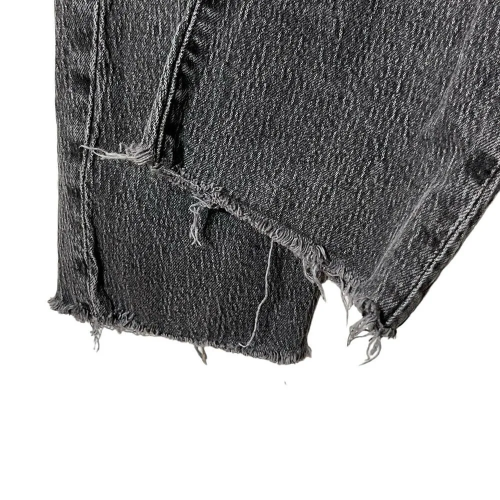 Madewell Perfect Vintage Straight Jeans Lunar Wash Women’s Size 24 Raw Hem - Image 6