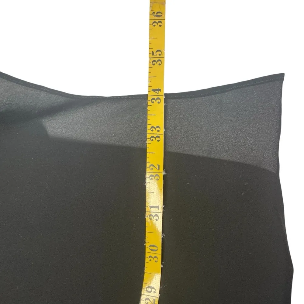 By&By Black Swing Dress Silver Rhinestone Collar Chain Detail Medium Party Event - Image 6