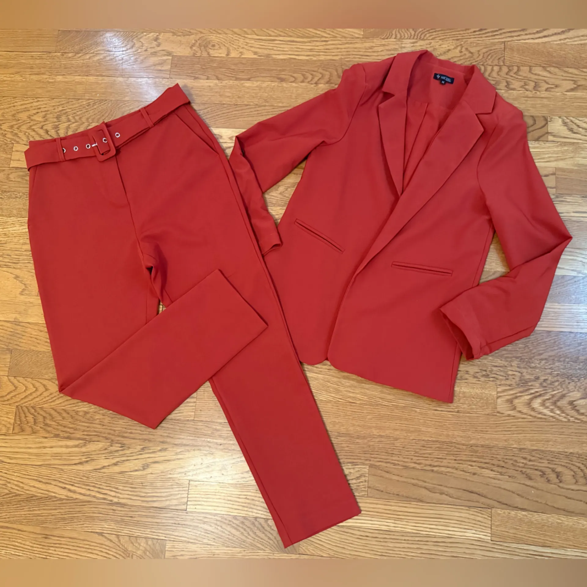 NWT Women's Suit 2 Piece Set Office Blazer and High Waist Pants Dressy Outfit Size M - Image 8