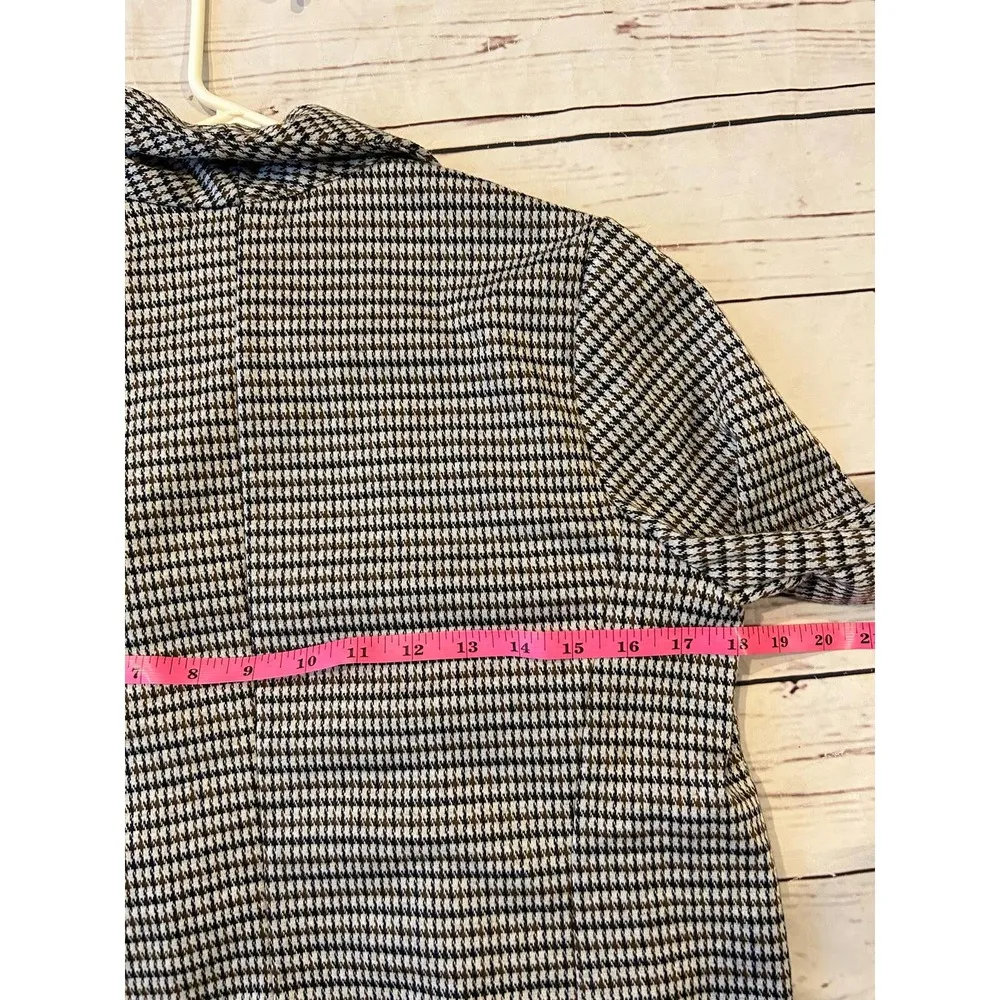 Altar'd State Jacket Blazer Brown Houndstooth Academia Professor Women XS - Image 6