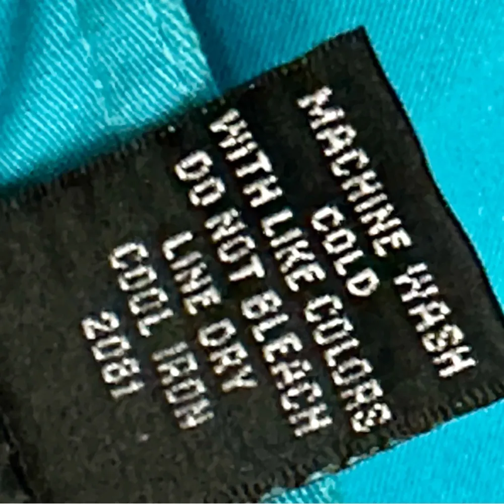 Rafaella Women Bright Blue Pants with Embroidered Sunglasses Cuffed Hems Vacay - Image 9