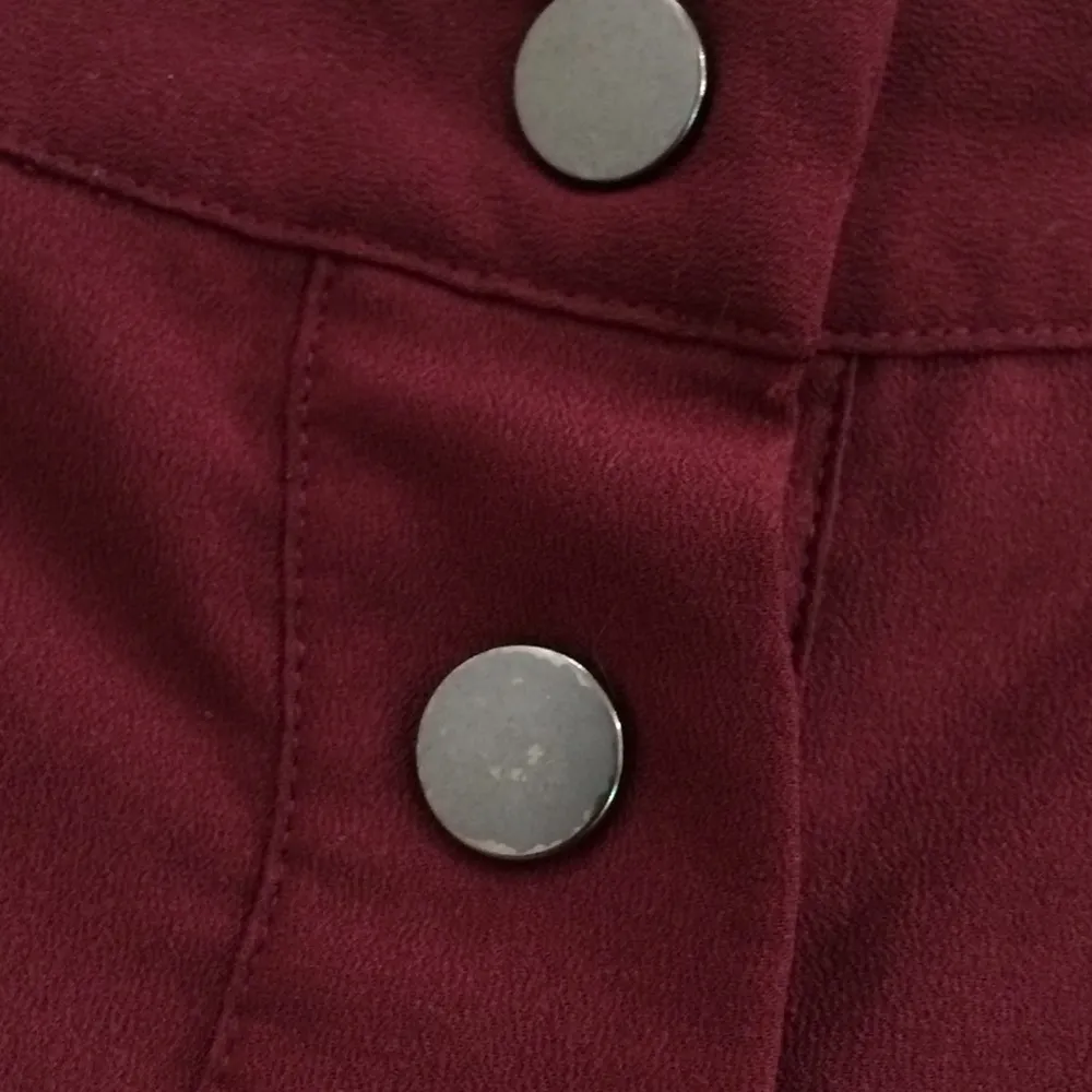 Avec Les Filles -  Button Front A-Line Mini Skirt - Image 2