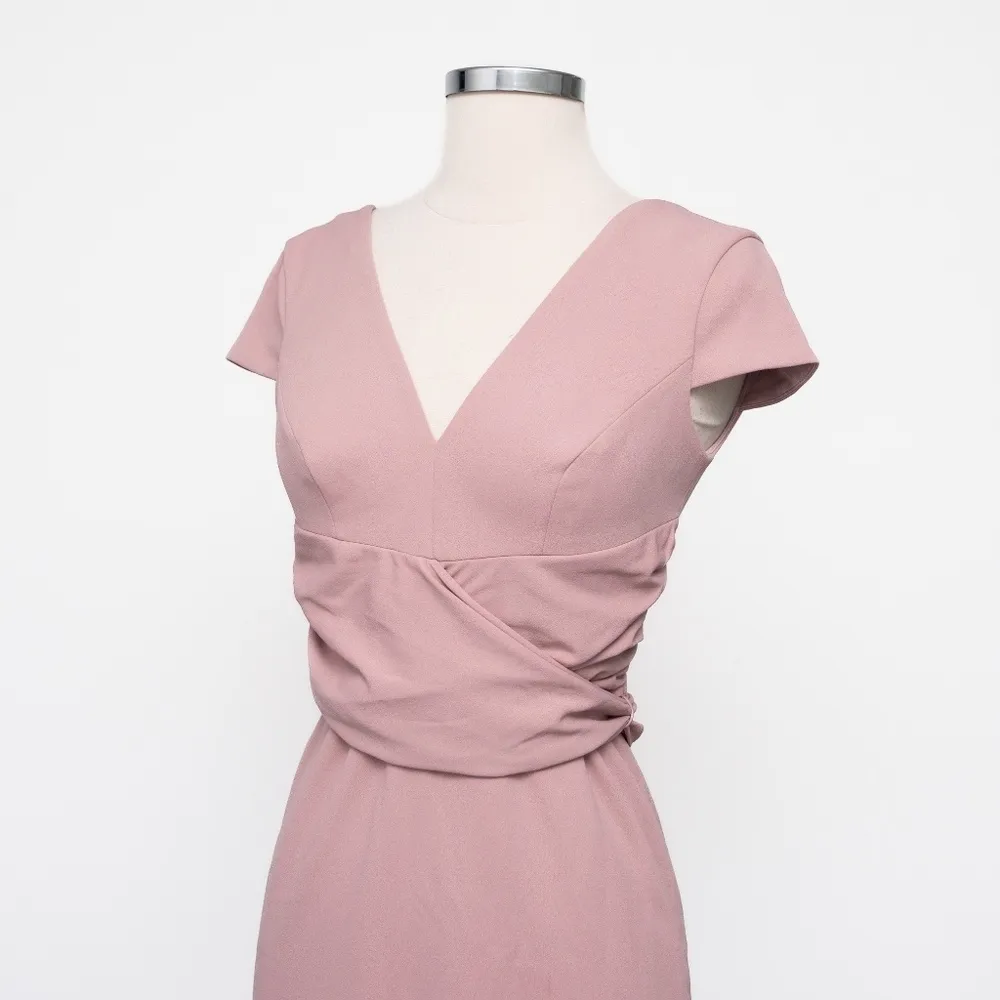 Dress the Population Dana Wrap Midi Sheath Dress Large NWT - Image 13