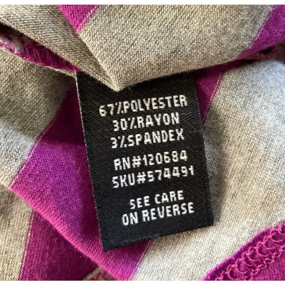 New Torrid Purple Heather Gray Chevron Stripe Aline Skirt Womens 1 1X 14/16 $35 - Image 5