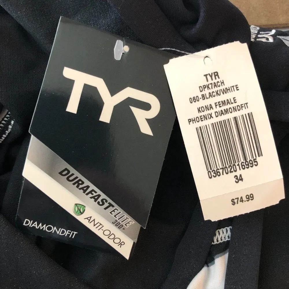 TYR Kona Phoenix Diamondfit Swimsuit Open Back World Championship 2014 Black 34 - Image 5