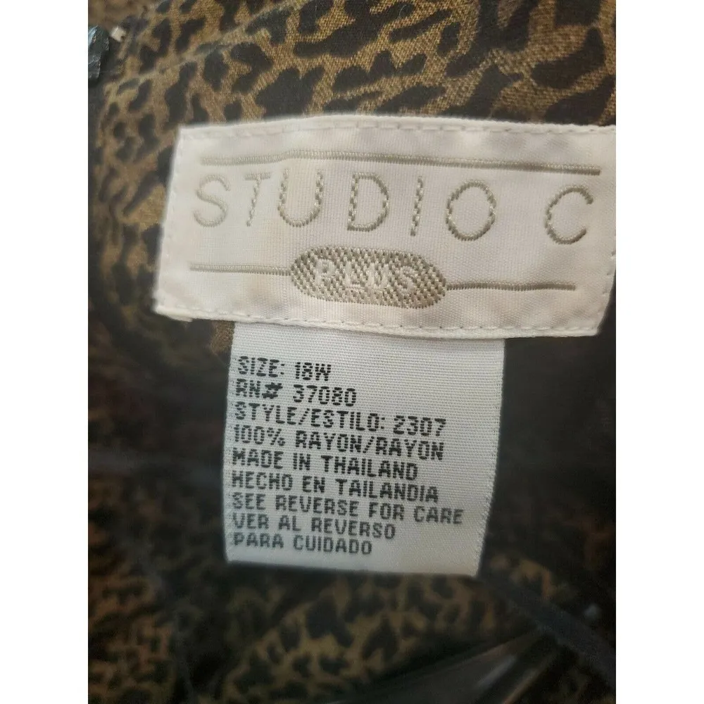 Floral Scoop Neck Short Sleeve Long Maxi Dress 18W Brown - Image 7