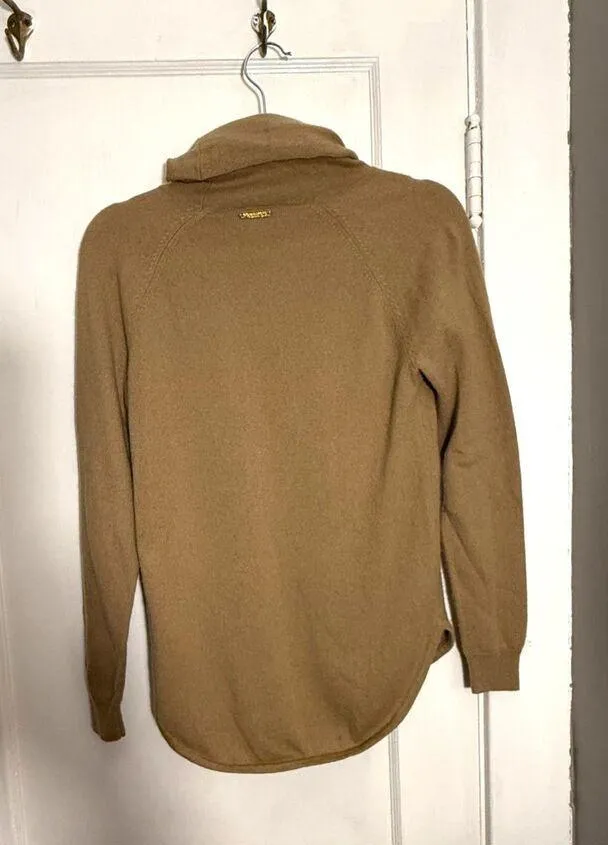 Michael Kors Merino Wool and Cashmere Camel Tan Turtleneck Sweater - Image 2