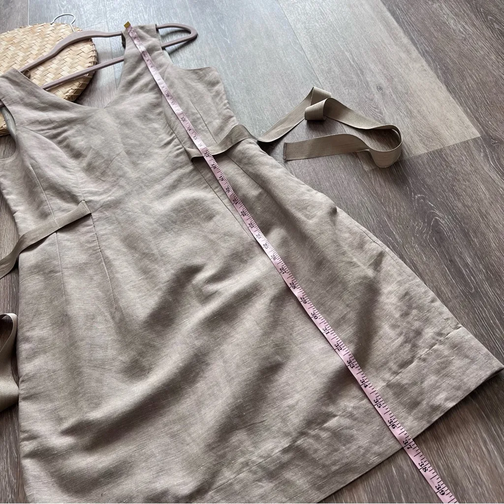 Banana republic linen blend sheath‎ dress beige sleeveless - Image 2
