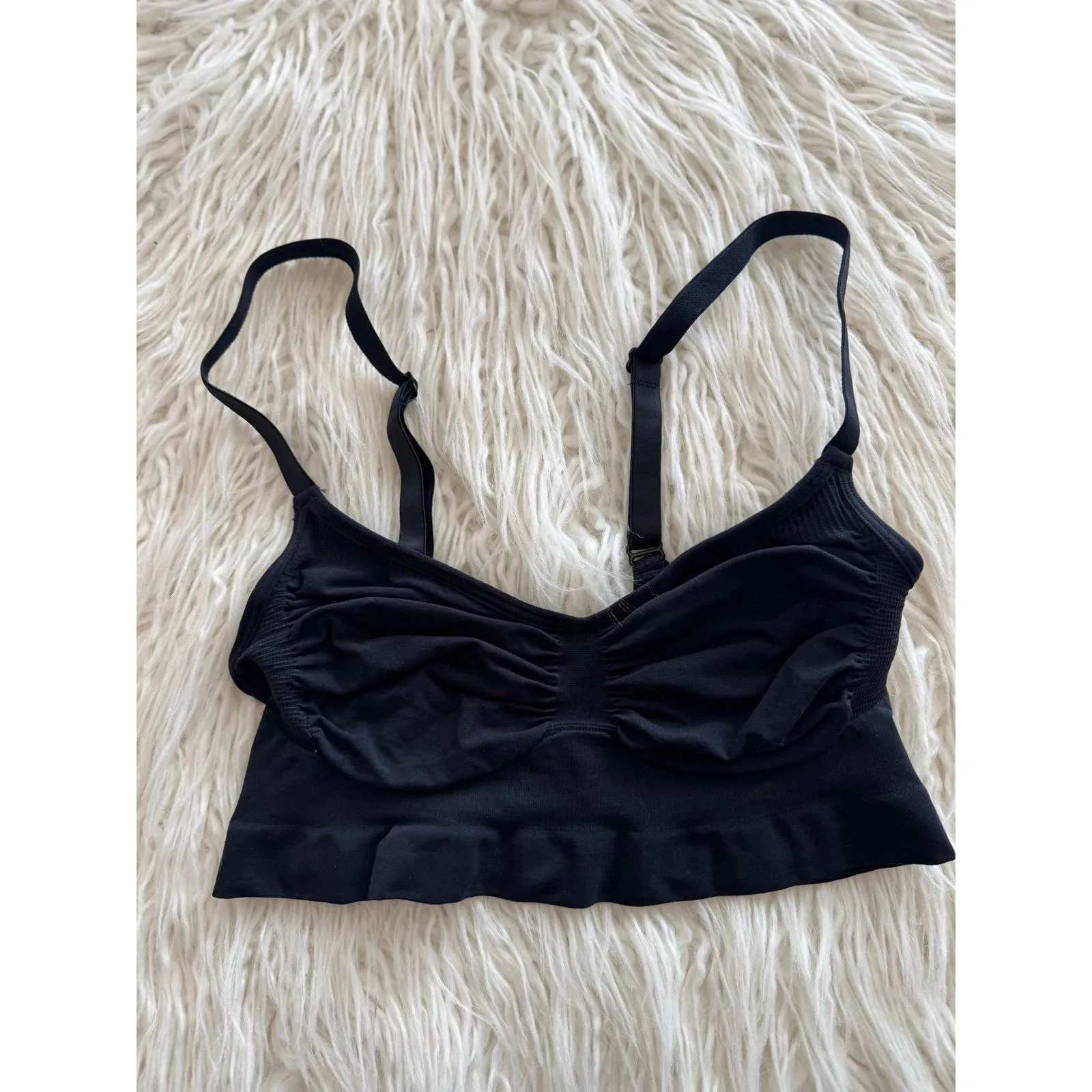 Skims Seamless Sculpt Bralette Onyx Size XL - Image 4