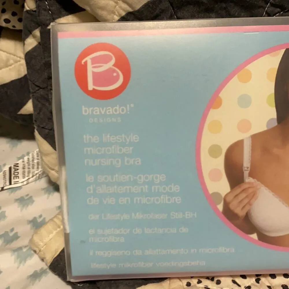 Bravado the lifestyle microfiber nursing bra 32C breastfeeding white - Image 3