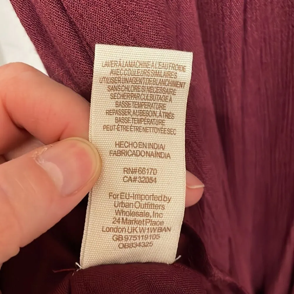 Free People Embroidered Mojave Bohemian Mini Dress in Plum - Image 9