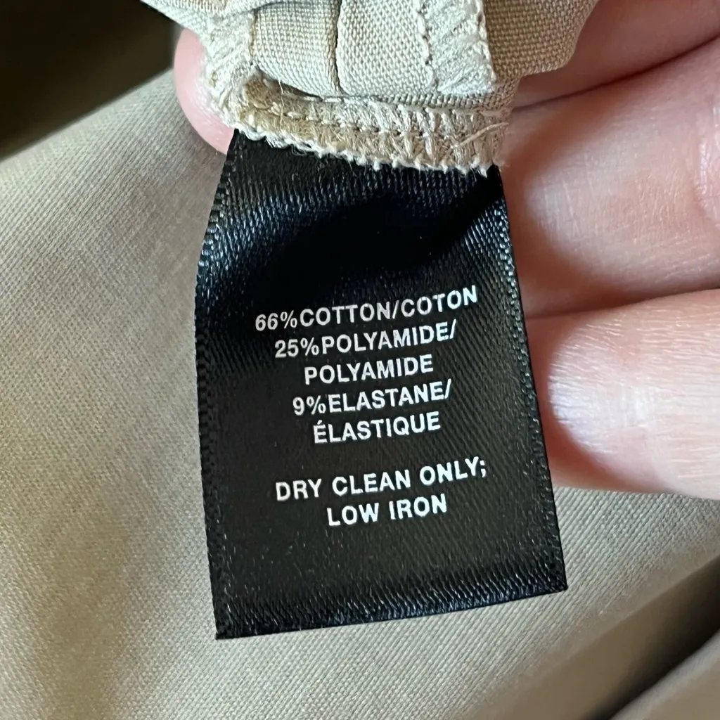 Lafayette 148 NY Women’s Techo Stretch Twill Stanton Pant Khaki Color SIZE 12 Tan - Image 11