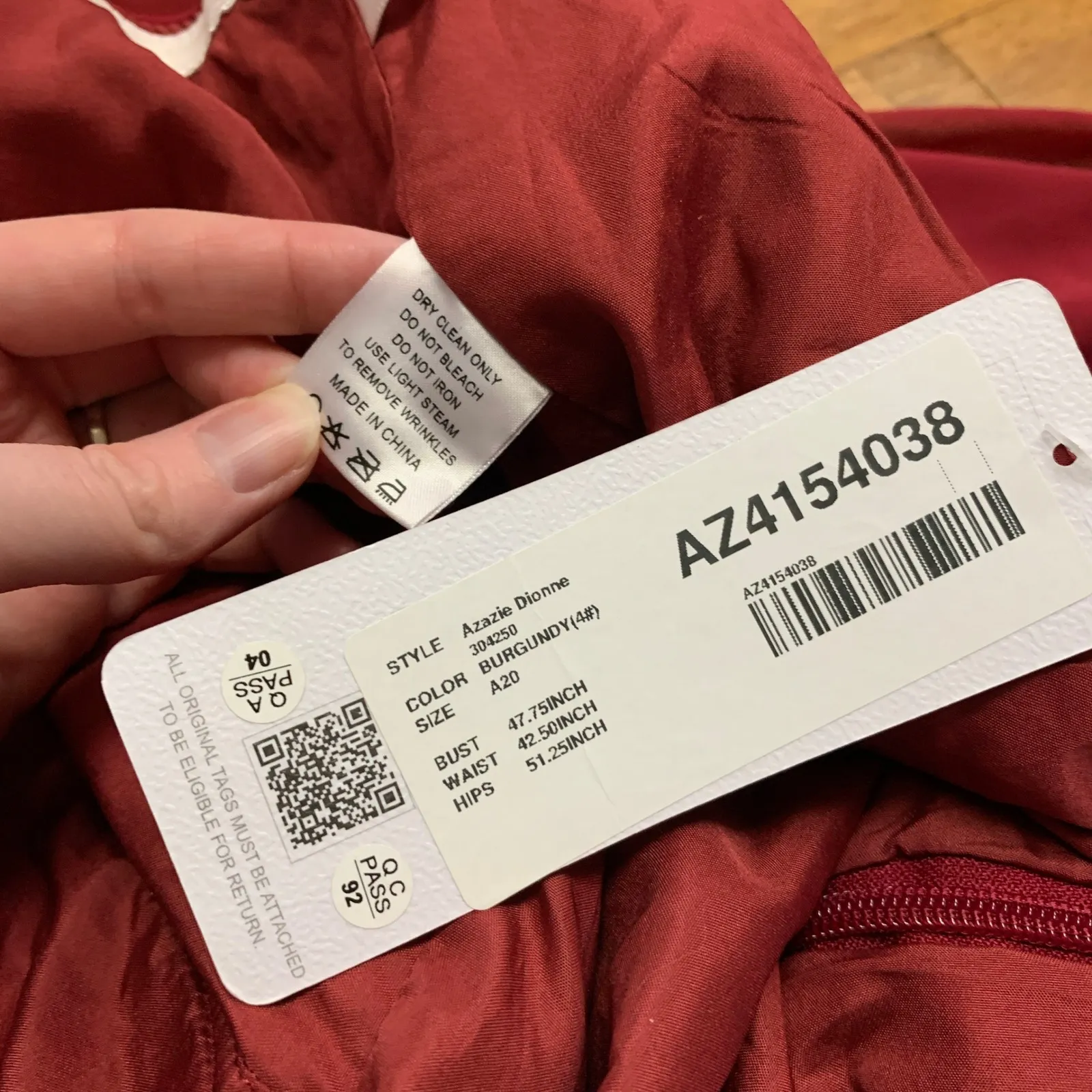 Azazie Burgundy Maxi Dress‎ Womens Size A20 Criss Cross Formal Gown Bridesmaid - Image 8