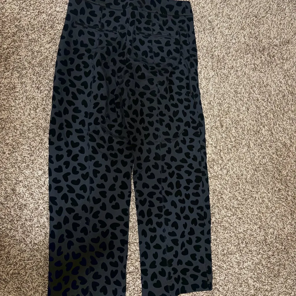Ann Taylor Heart Polka Dot Pants 6 Black Rayon Nylon Blend Zip Valentine's Day - Image 3
