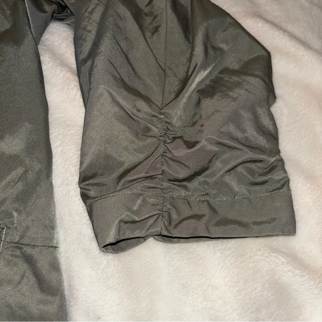 Chico's Olive Green Lightweight Jacket - Image 2
