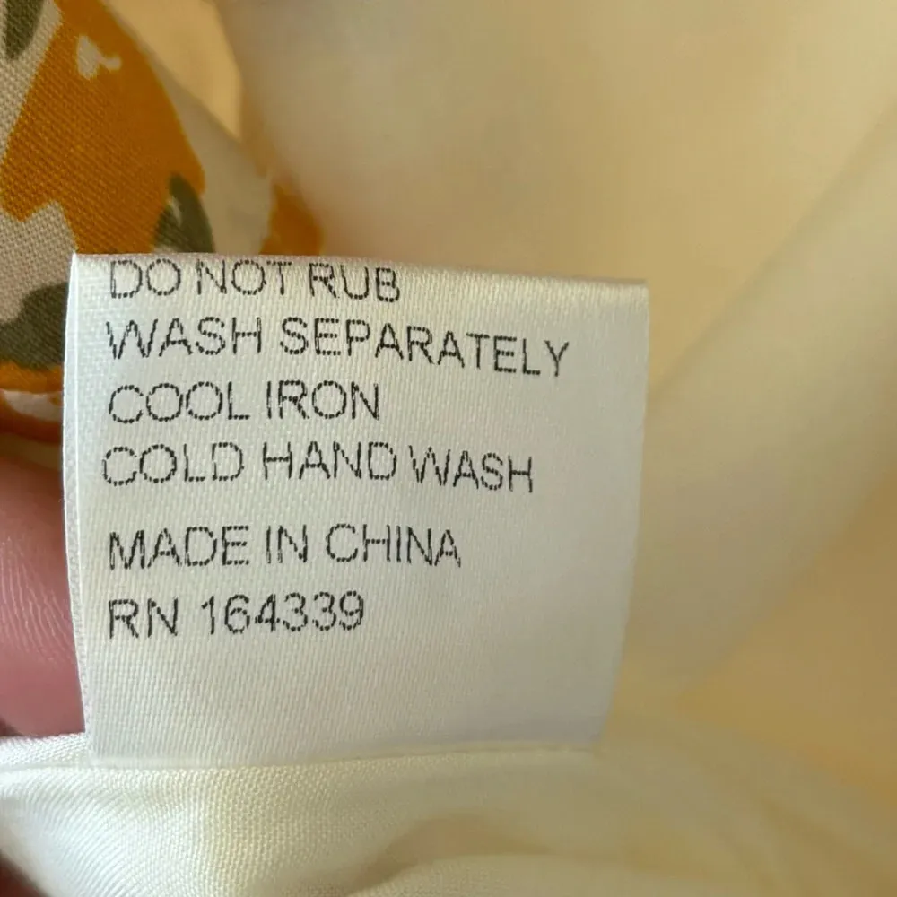 MVN The Label Riley Floral Orange Jumpsuit Vacation Summer Resort Beach Garden White Size XL - Image 12