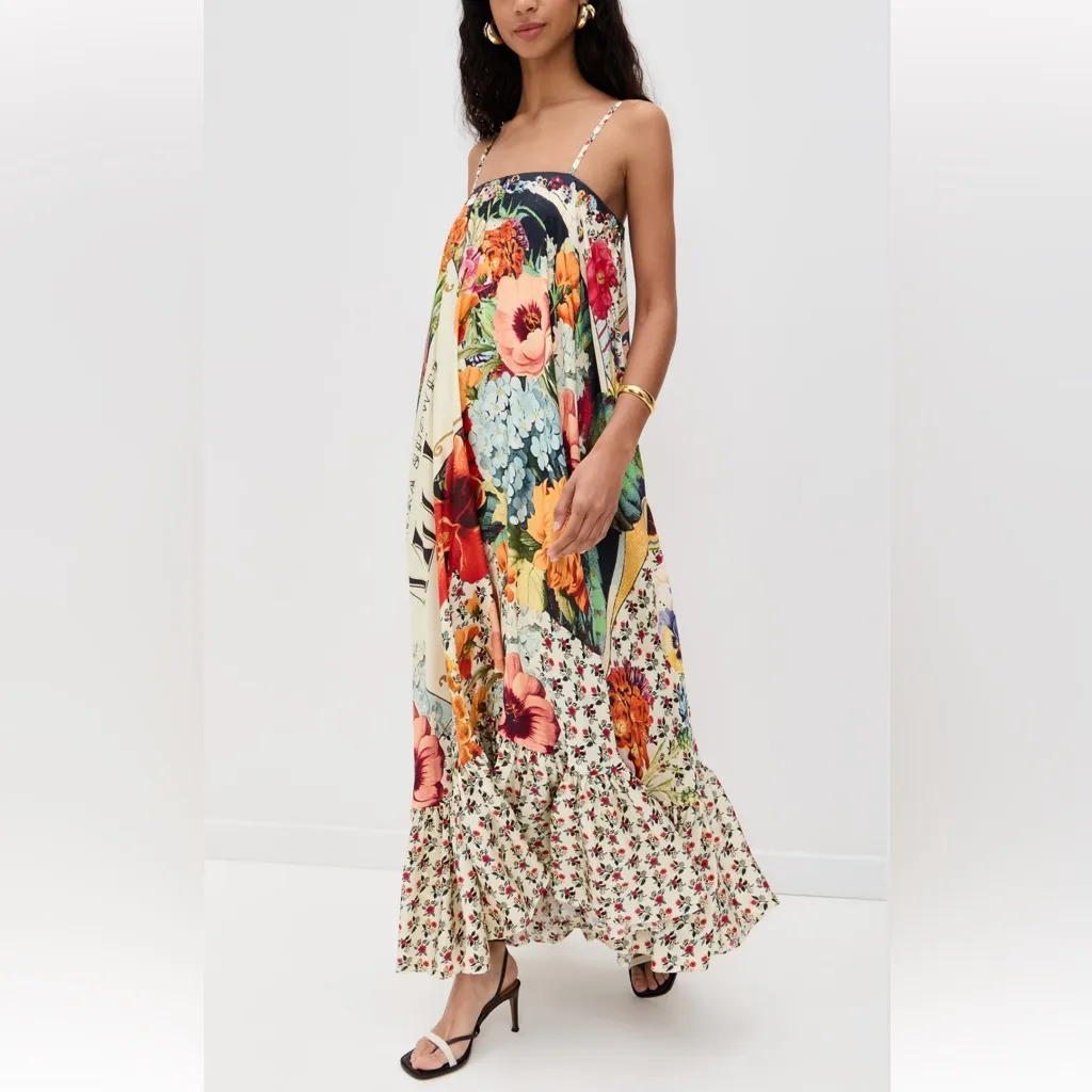 Camilla Silk Floral Porto Aromatic Amor Maxi Dress size XS - Image 15