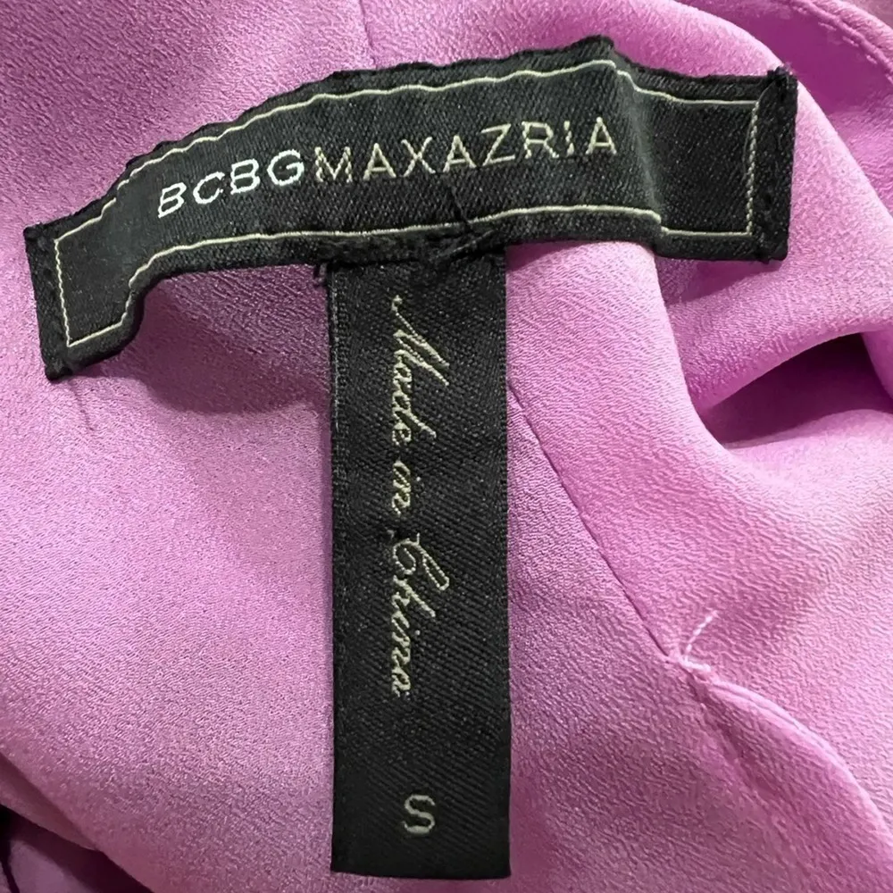 BCBGMaxAzria Haylee Halter V-Neck Asymmetric Dress Size Small - Image 3