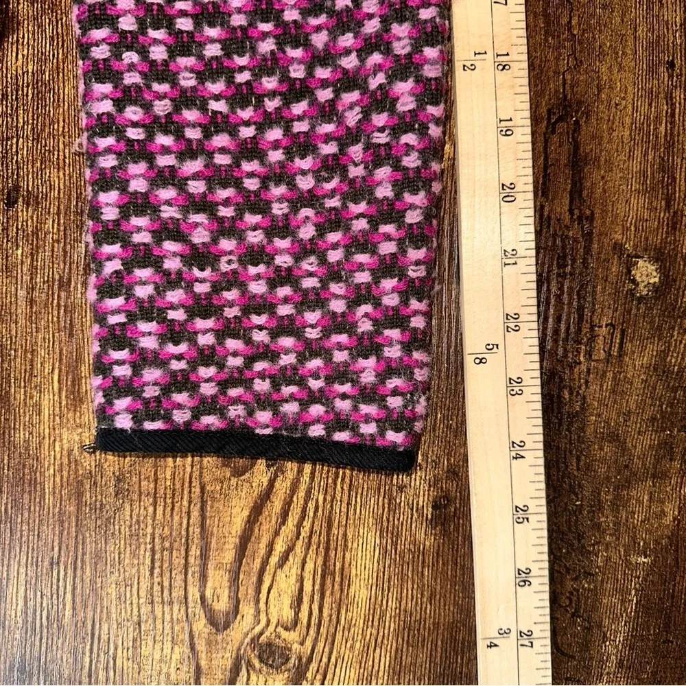 Geiger of Austria Womens Jacket Pink Black EU 40 US 8 Wool Twill Blazer - Image 7