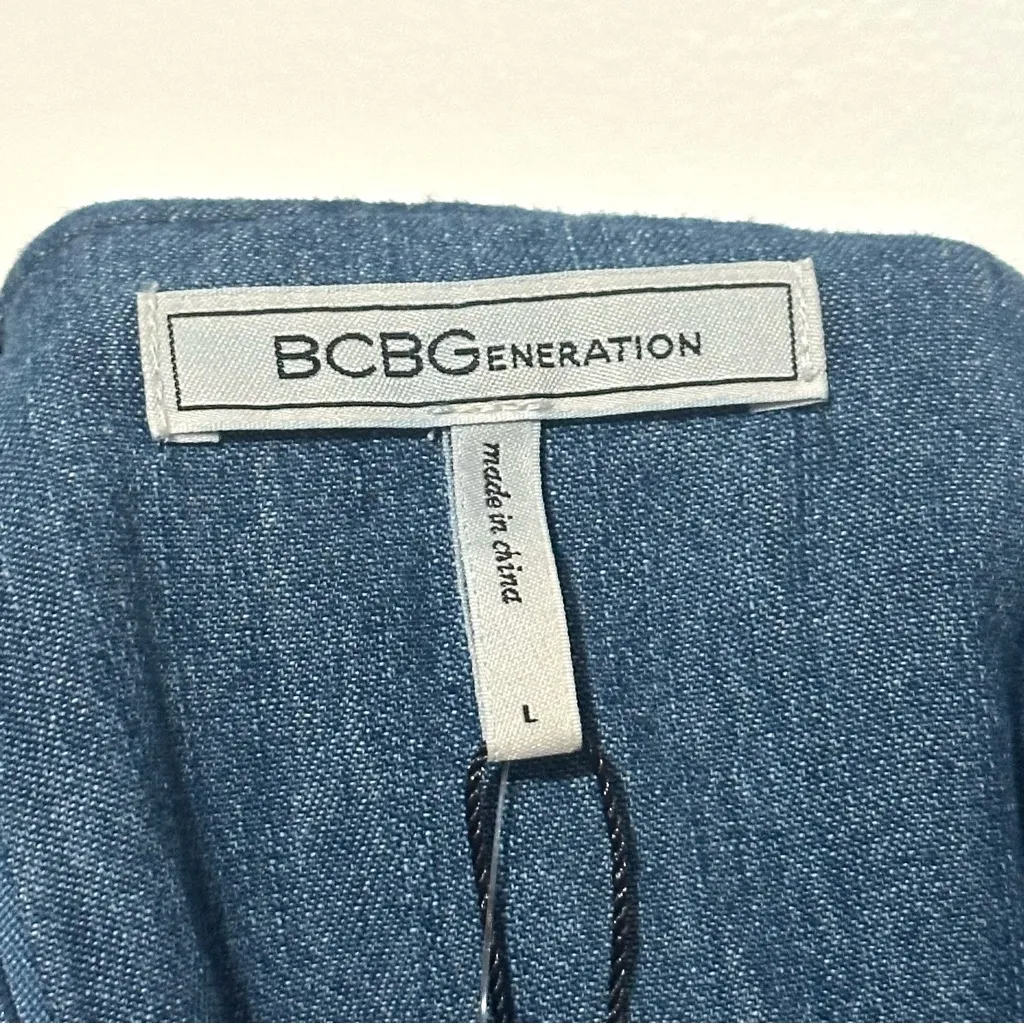 NWT BCBGeneration Tiered Denim Skirt Large - Image 5
