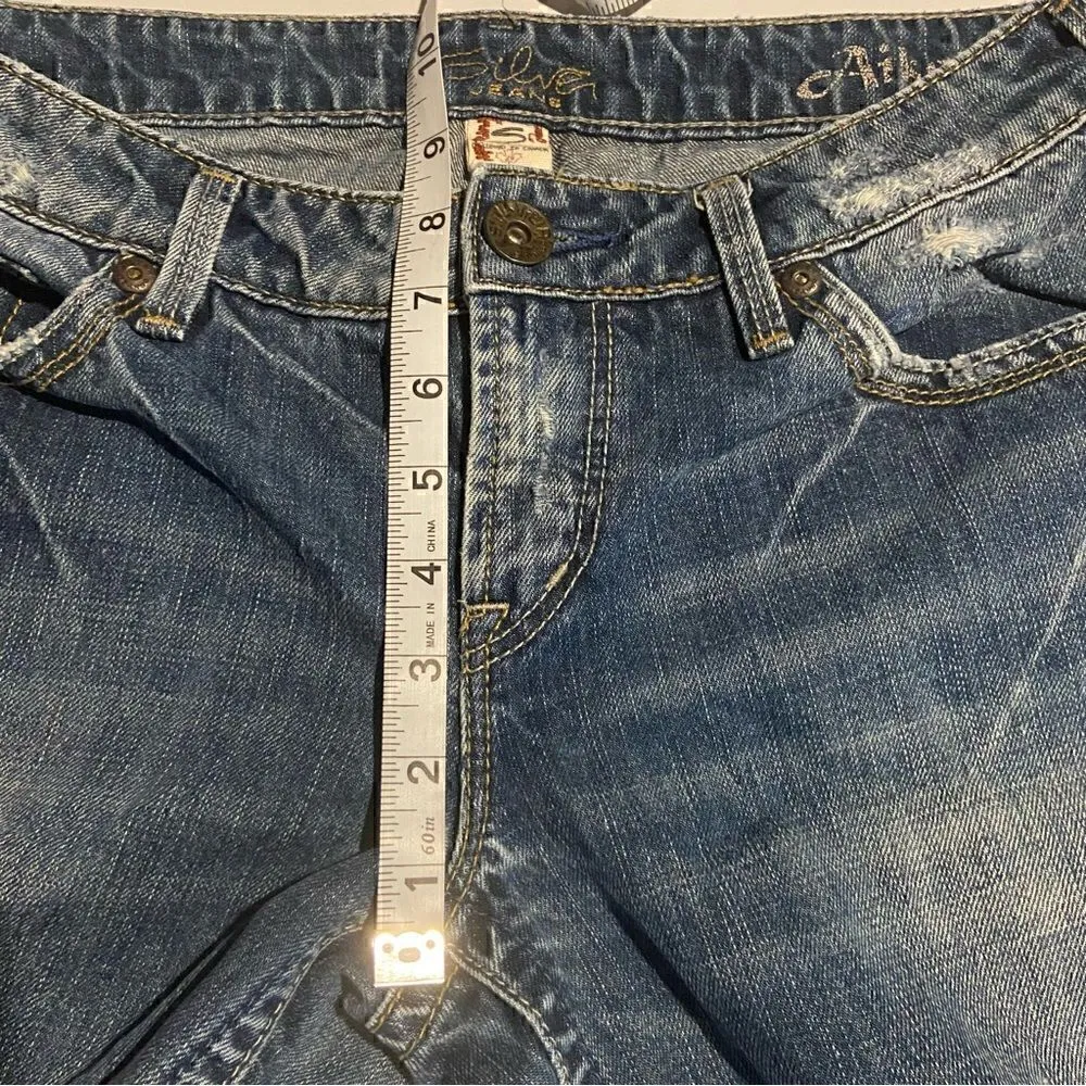 Silver Jeans Size 29/31 Aiko Distressed Bootcut Medium Wash - Image 7