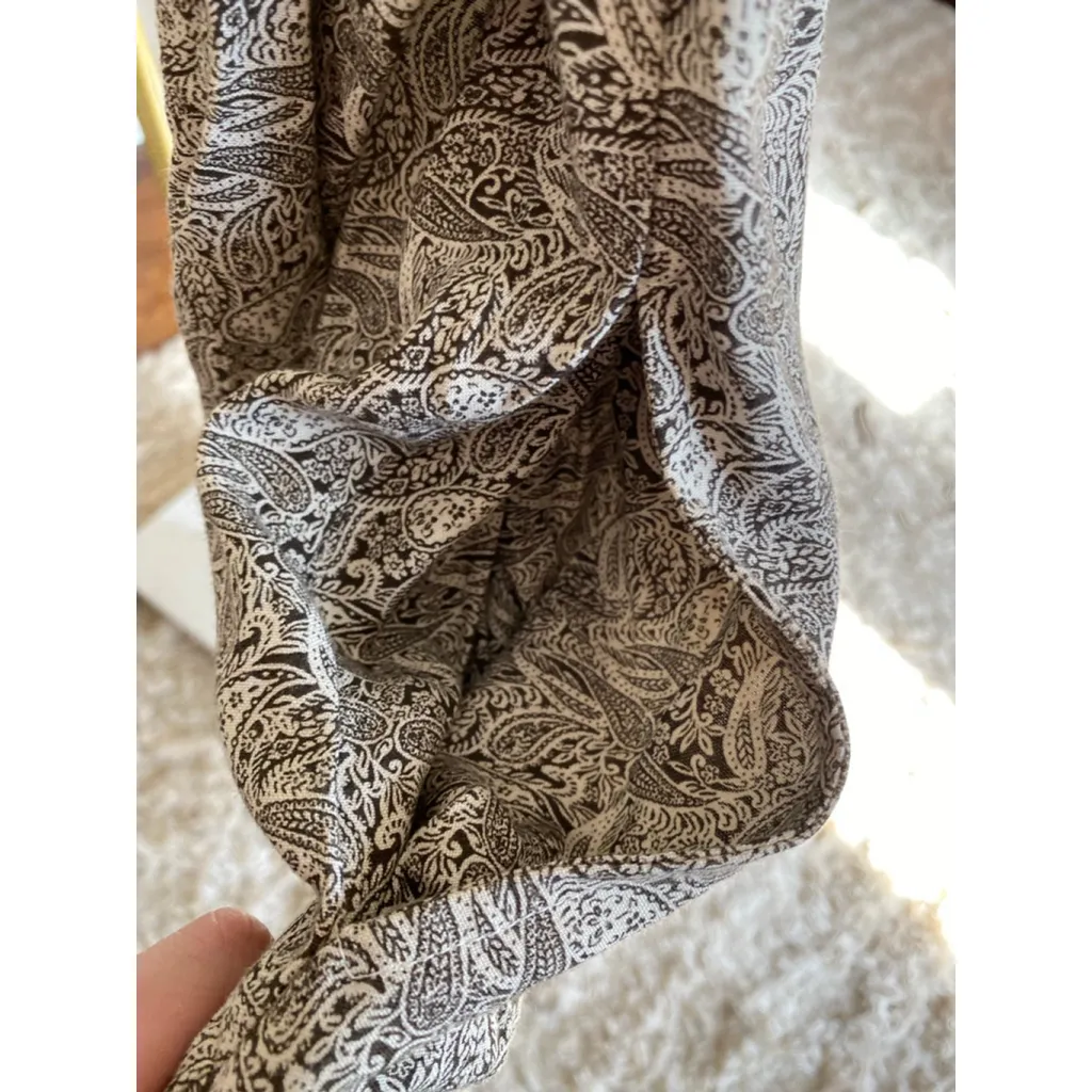 Able Paisley Smocked Maxi Dress 1X Brown Romantic Quiet Luxury Old Money NWTs - Image 6