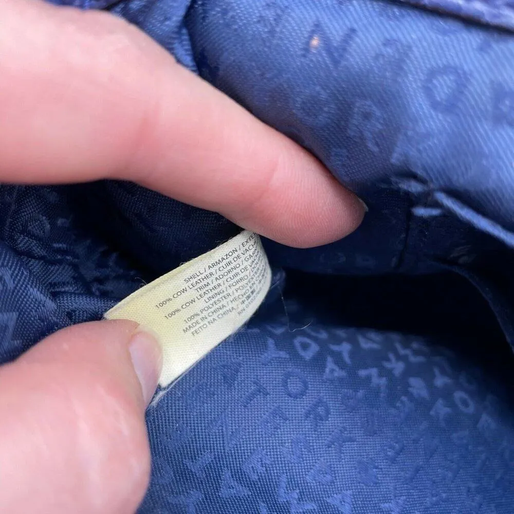 Kate Spade NY Merrick Blue Crossbody Handbag Pebbled Leather Purse Bag Gold - Image 11