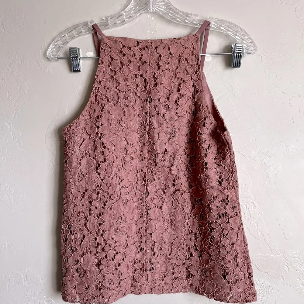 Anthropologie Sunday‎ In Brooklynn Blanche Mauve Lace Tank Top - Image 9