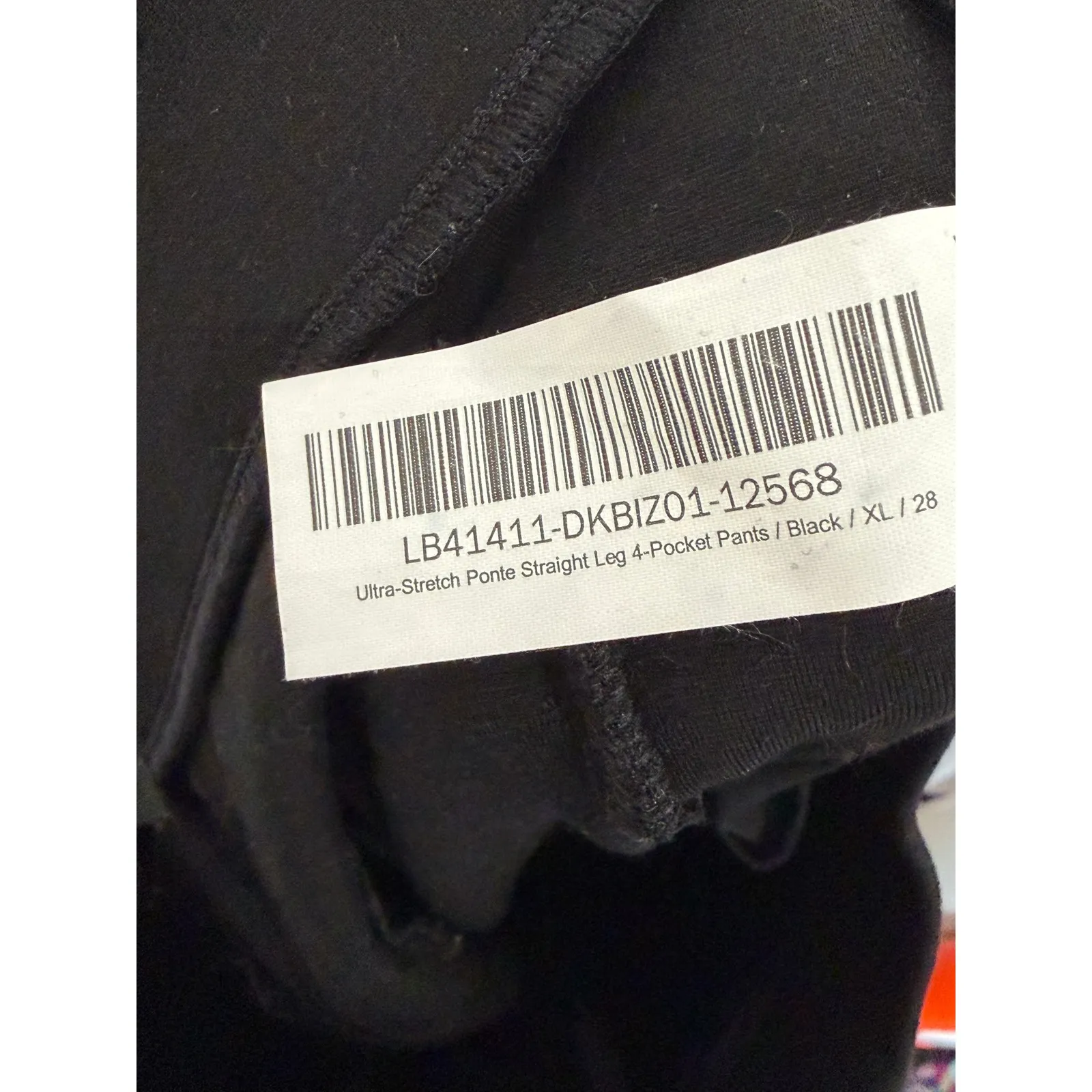 Quince Ultra Stretch Ponte Straight‎ Leg 4 Pocket Pants Black Petite XL Career - Image 9