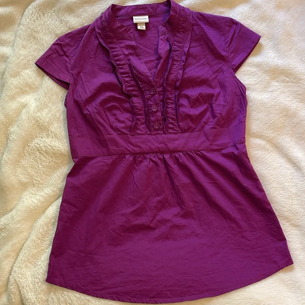 Purple-plum Ruffled Blouse - Image 2