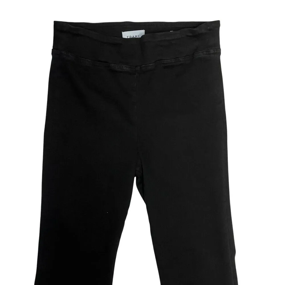 Frame Womens The Jet Set Flare Black Stretch Pull on Pants Size 2 - Image 2
