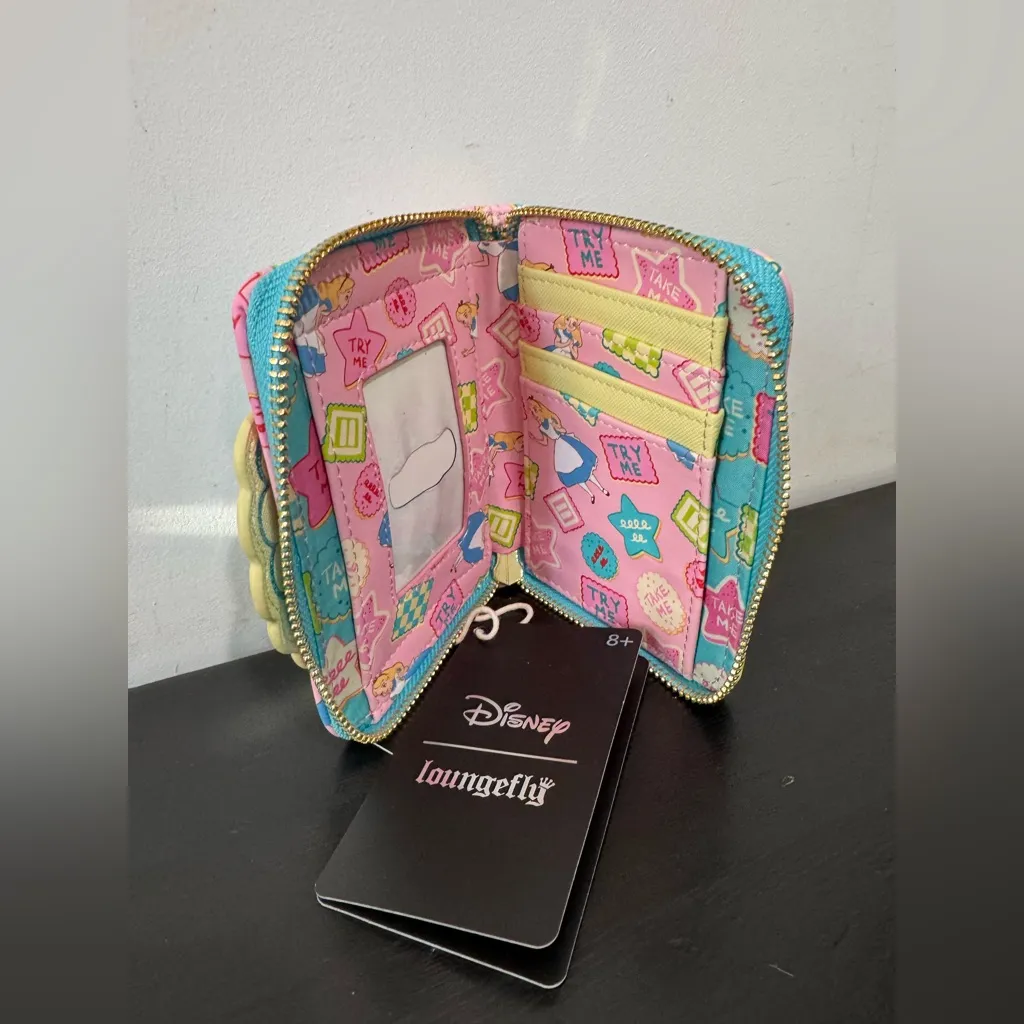 Loungefly Disney Alice in Wonderland Take Me Cookies Zip Wallet - Image 4