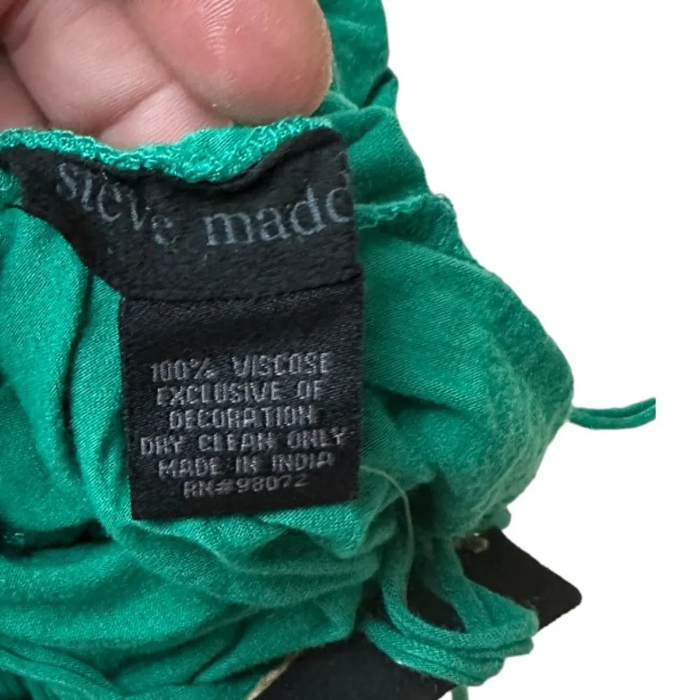 Steve Madden ‎ Green Fringe Infinity Scarf - Image 7