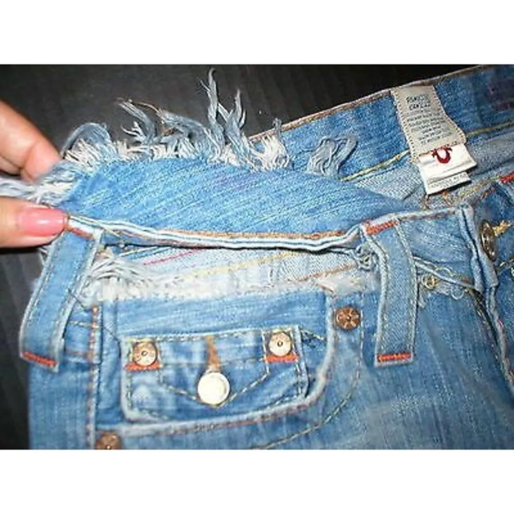 New Womens True Religion Joey Jeans 29 Distressed Ripped 100% Cotton USA Destroy - Image 3