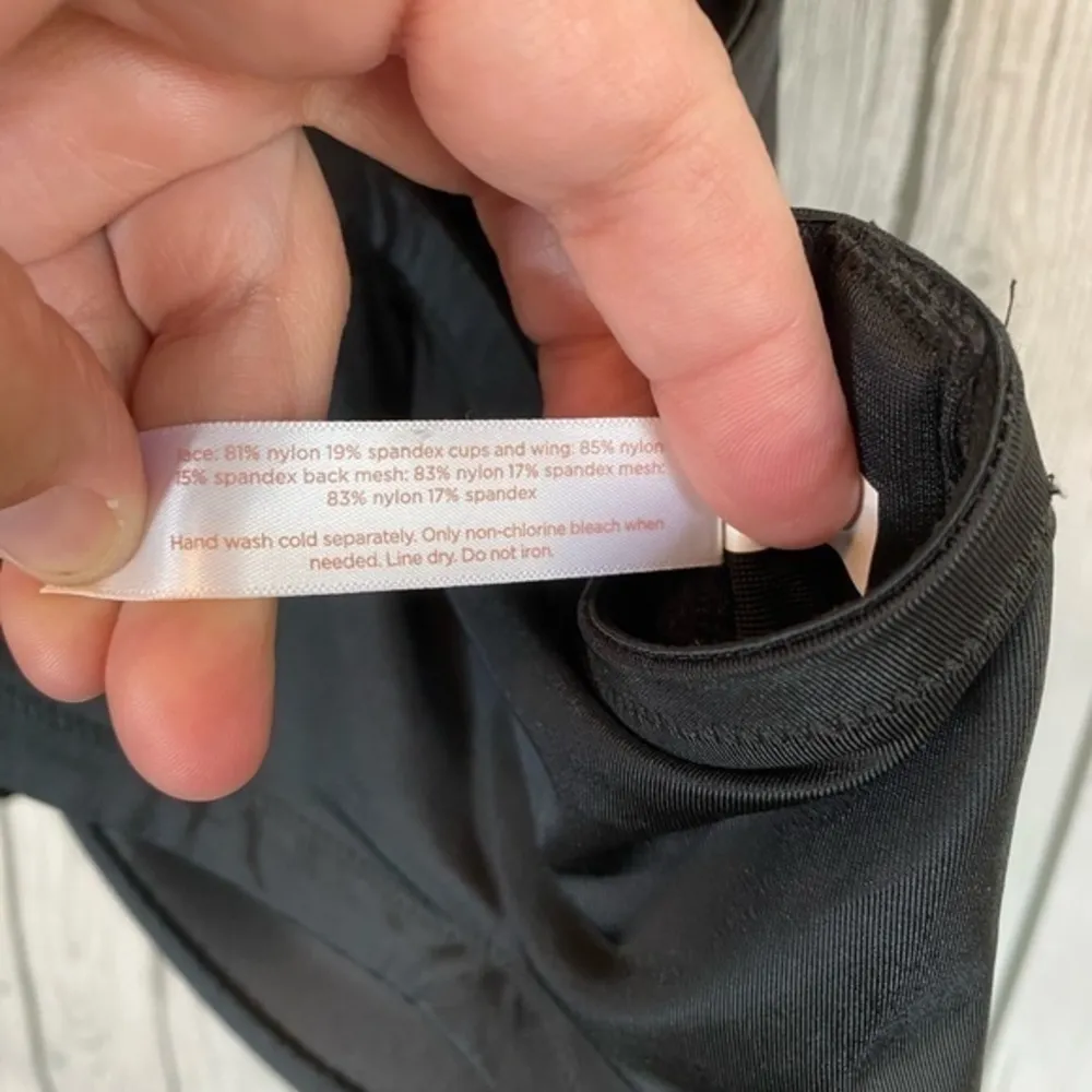 Cacique Front Close Smokth Boost Plunge Bra Lace‎ Racerback Size 50DD Black - Image 5