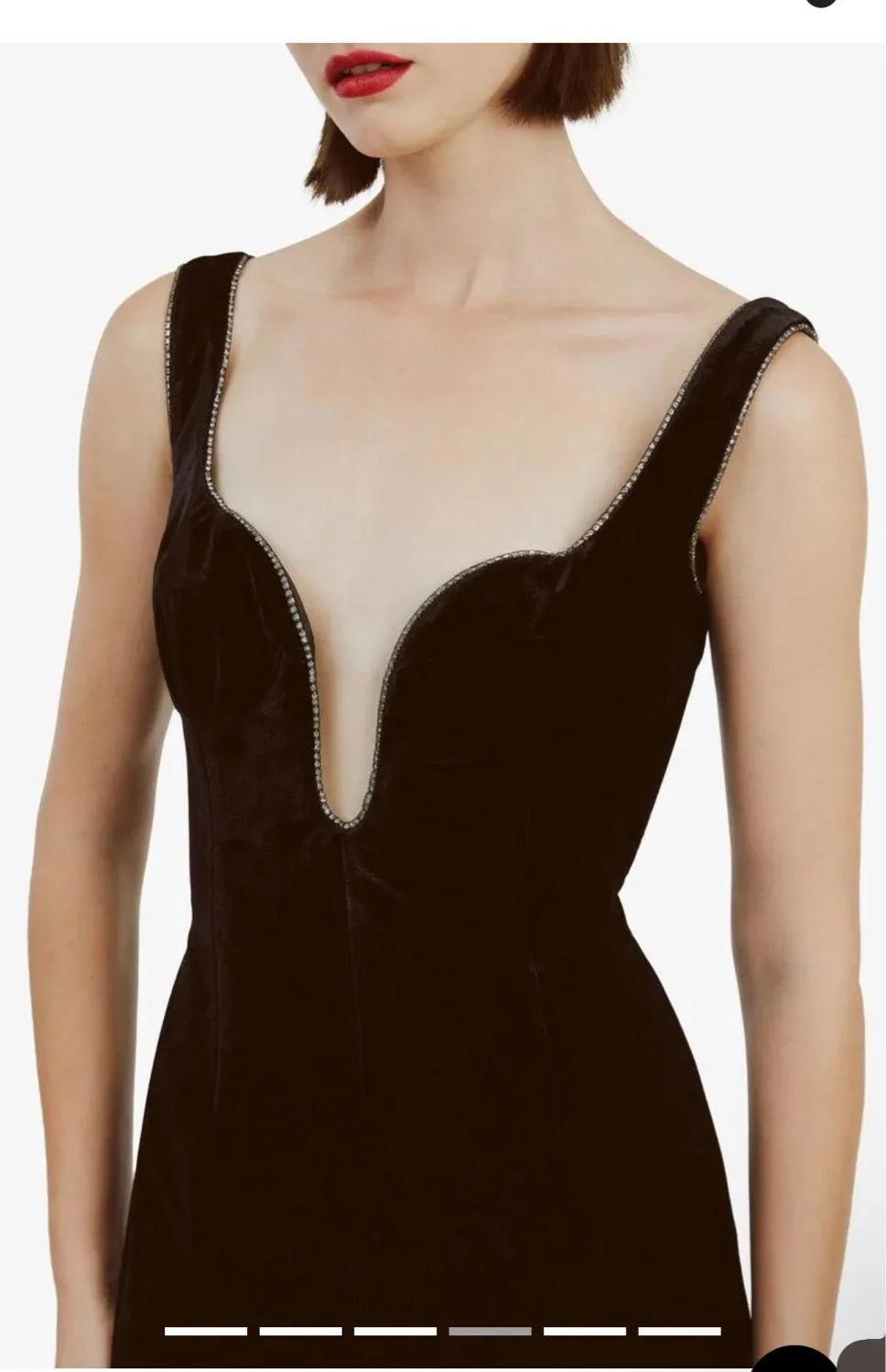 Bardot Velour Midi Dress - Image 4