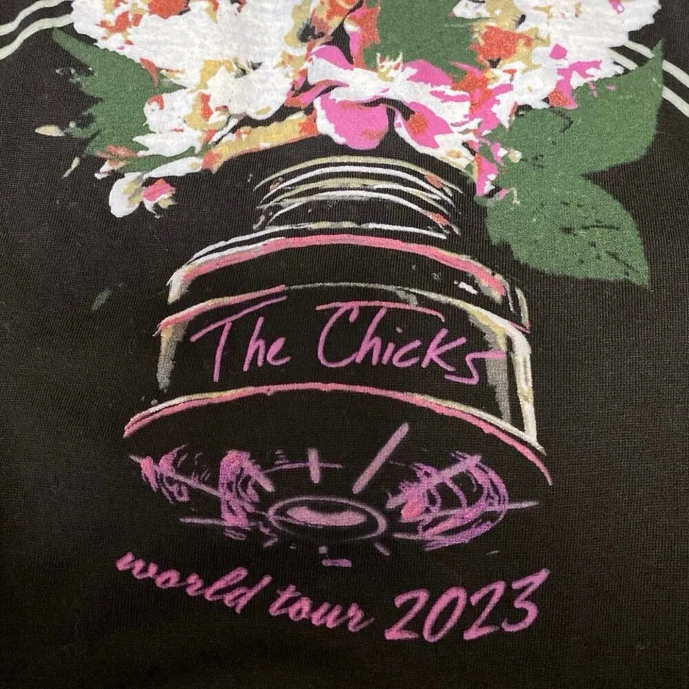 The Chicks Women's Black Graphic Short Sleeve Music Band T Shirt Tee Top Size M Size M - Image 3