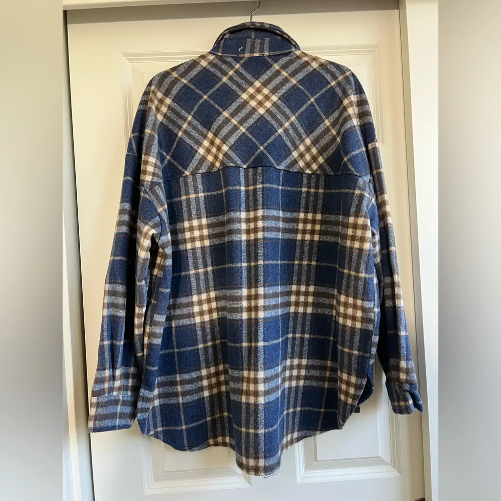 Timing  Oversized Flannel Shacket - Image 3