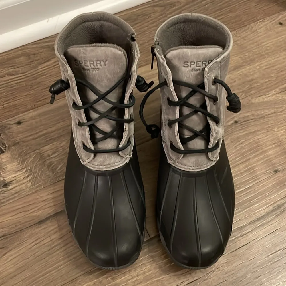 SPERRY Saltwater Duck Boots Lace Up Waterproof Rain Winter Boots #1276 - Image 2