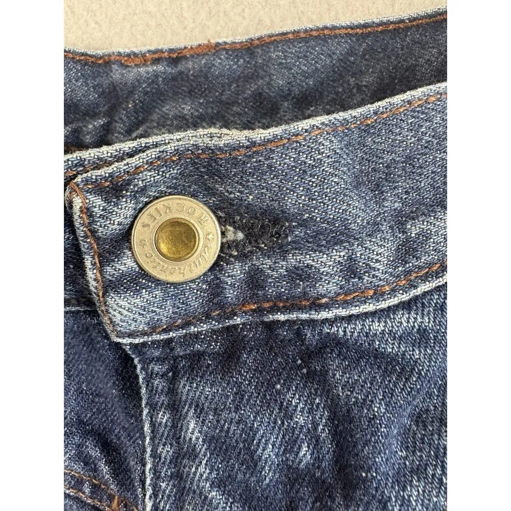 Vintage Rockies Jeans Women's 30x34 Blue Bareback Slim Long Rise 15/16 XL Size undefined - Image 9