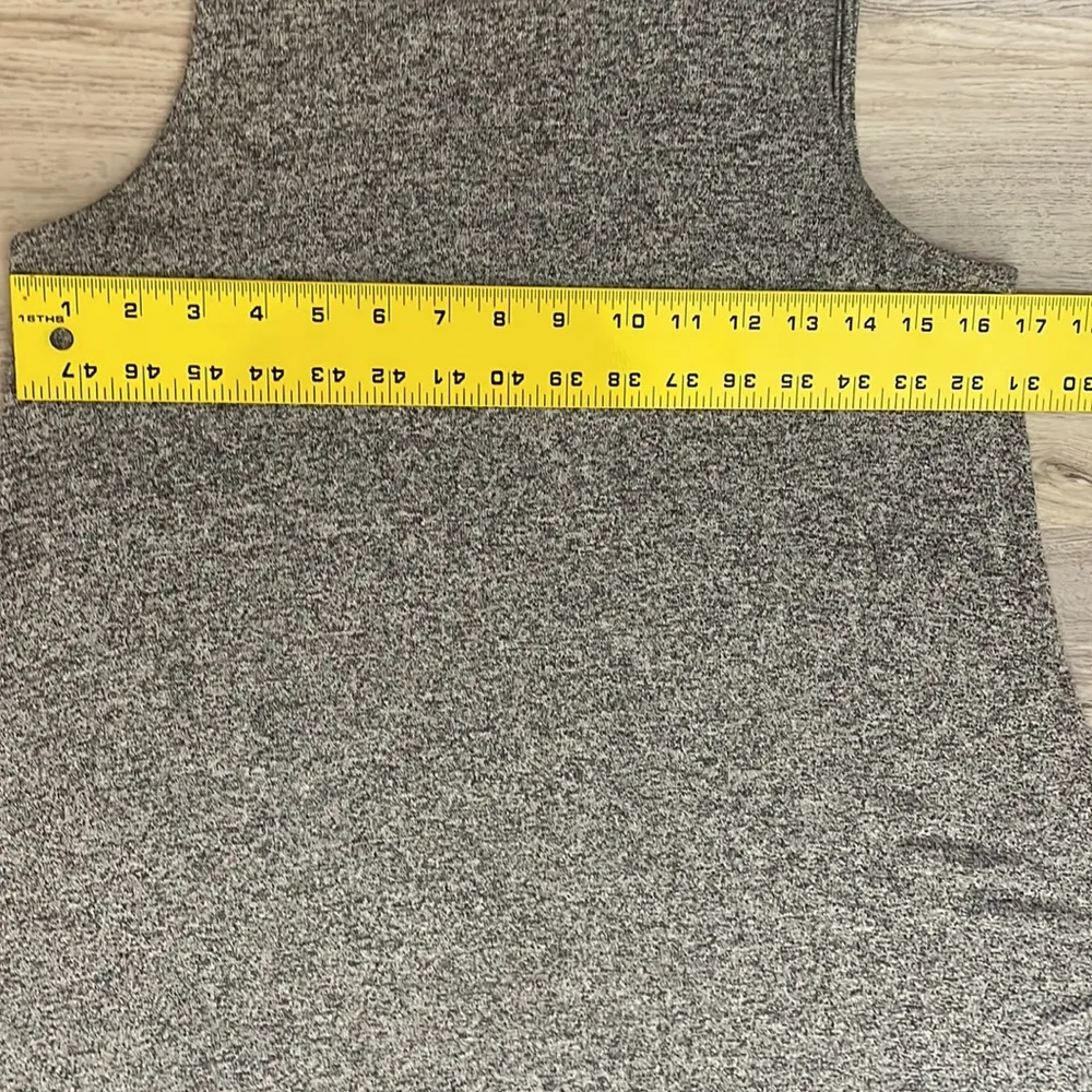 Heather Gray Knit Swing Sleeveless Knee Length Dress Size Small - Image 7