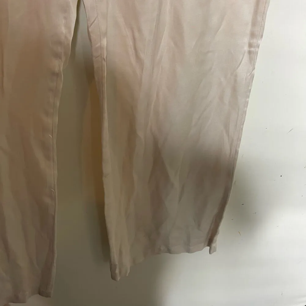JONATHAN SIMKHAI STANDARD Misa Silk Blend Pants in Shell Cream sz M Size M - Image 5