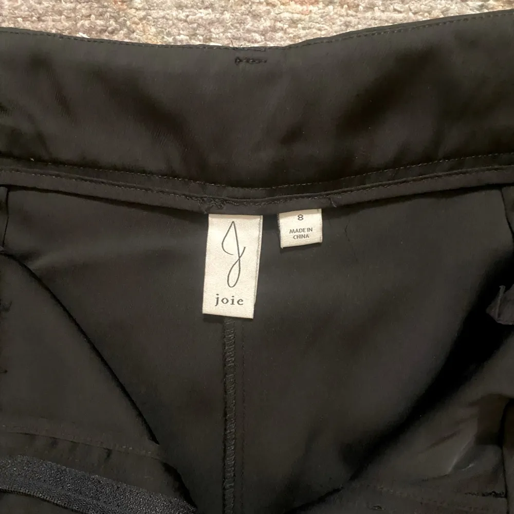 JOIE Dressy High Rise Black Shorts with Tie Belt - Image 5