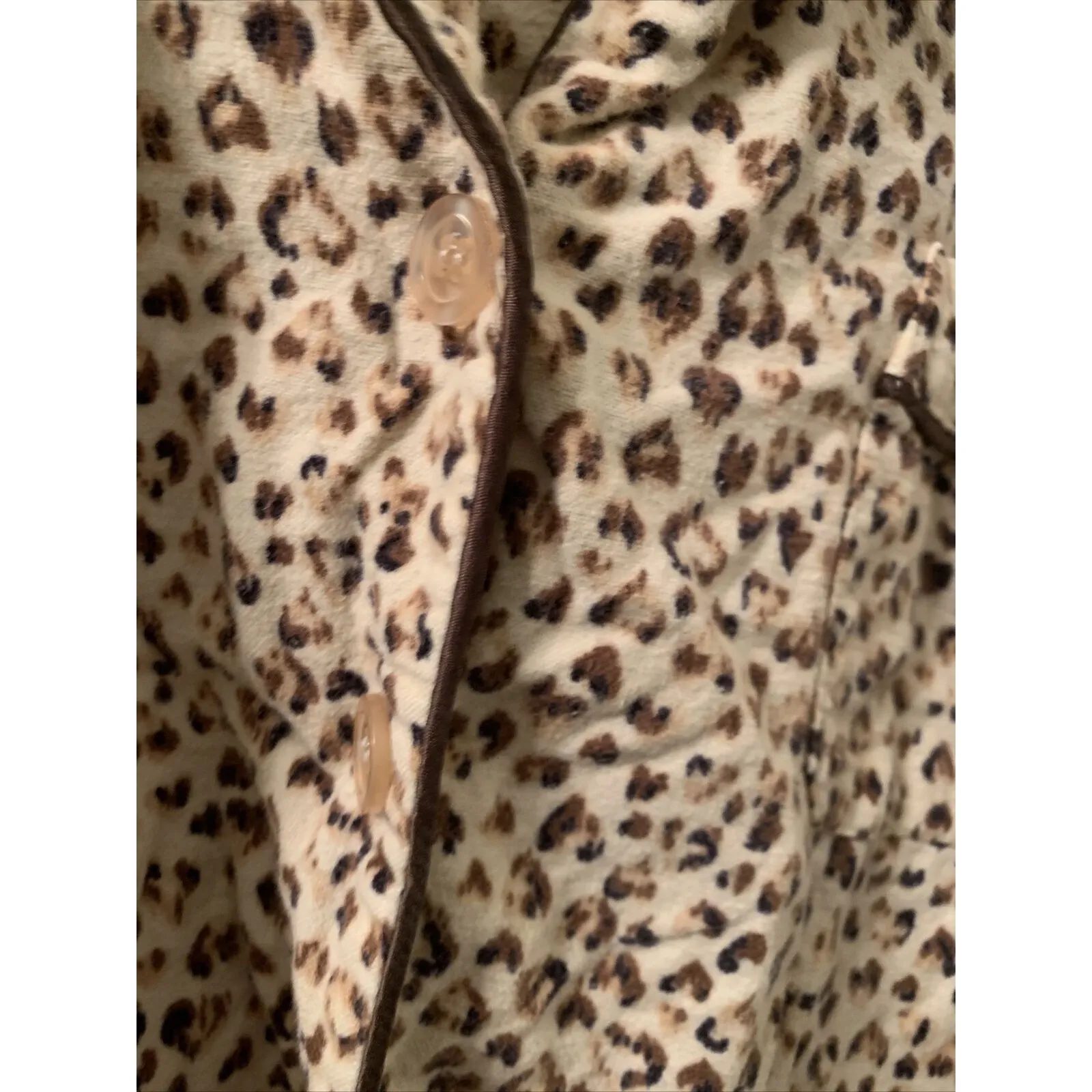 Meg and Lily Women's Leopard Print 2 Piece Pajama Pant Set Shirt & Pants Size L - Image 6
