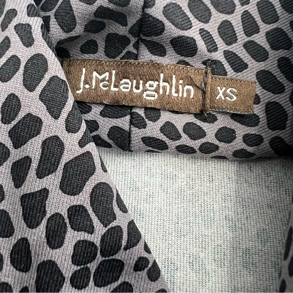 J. McLaughlin Catalina Cloth Faux Wrap Dotted Half Sleeve Dress Sz XS - Image 3