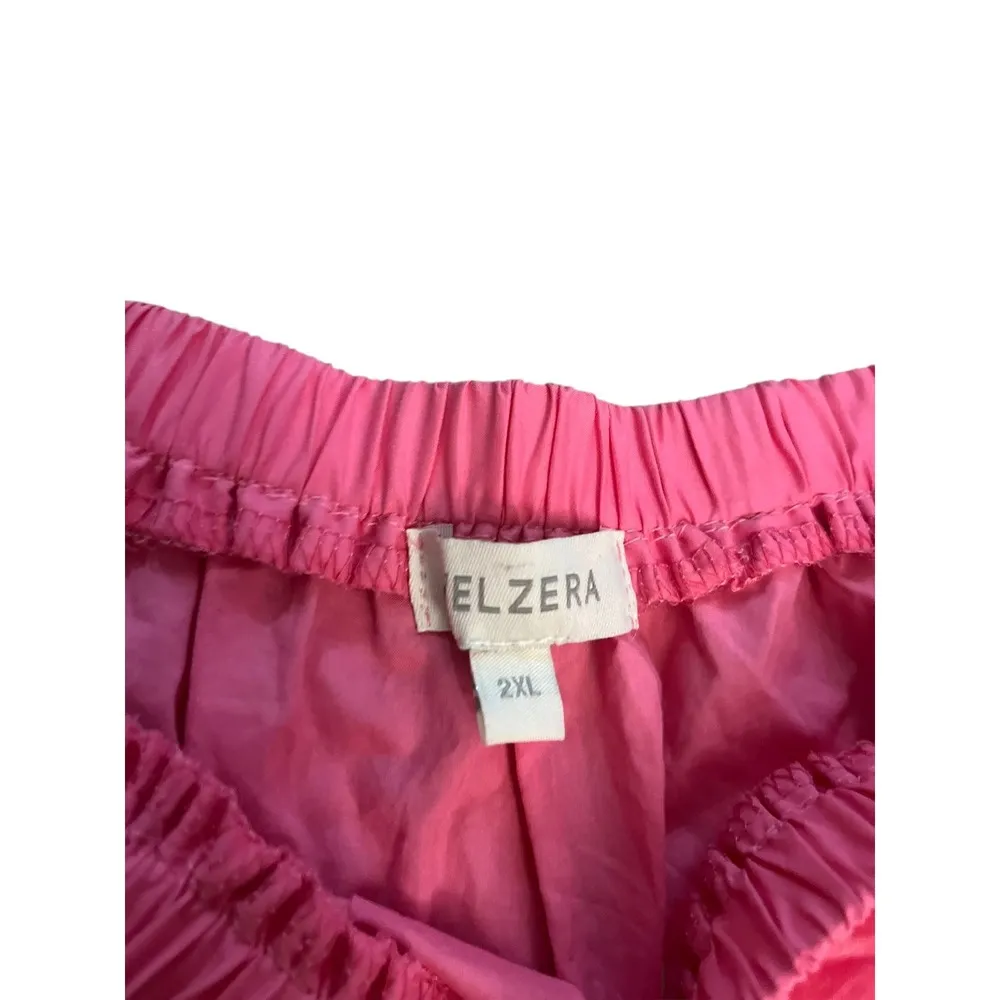 Elzera Pink Off Shoulder Dress‎ Crochet Bell Sleeves Tassel Accent Boho 2XL - Image 4