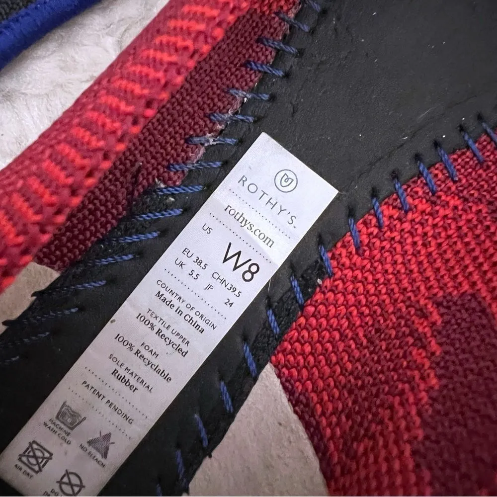 Rothy's The Point Shoes in Red Chilli Camo Sz 8 ballet flats retired - Image 10