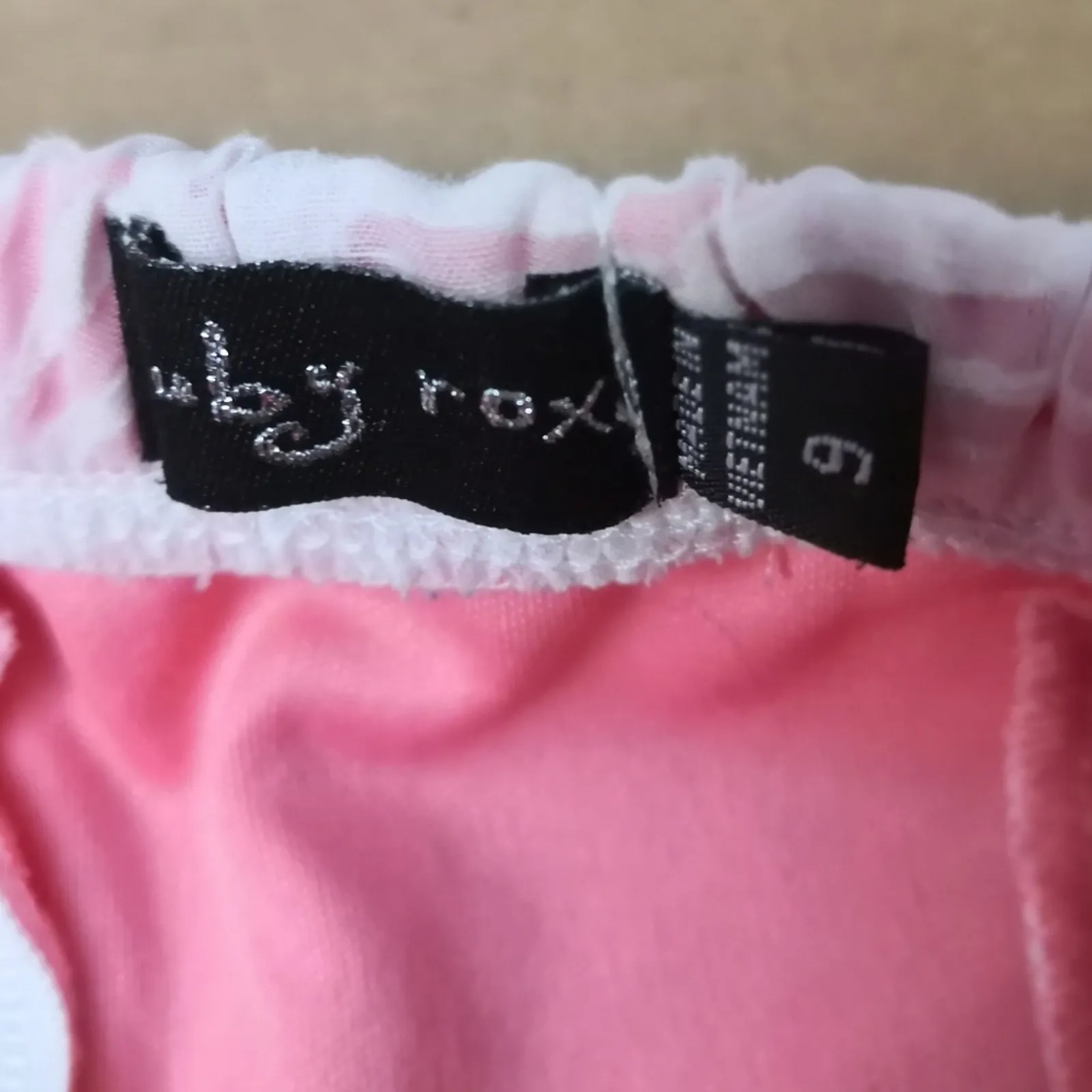 Ruby Rox Strapless Pink/White Mini Cocktail Dress 9 Juniors Y2K Twee Prints - Image 7