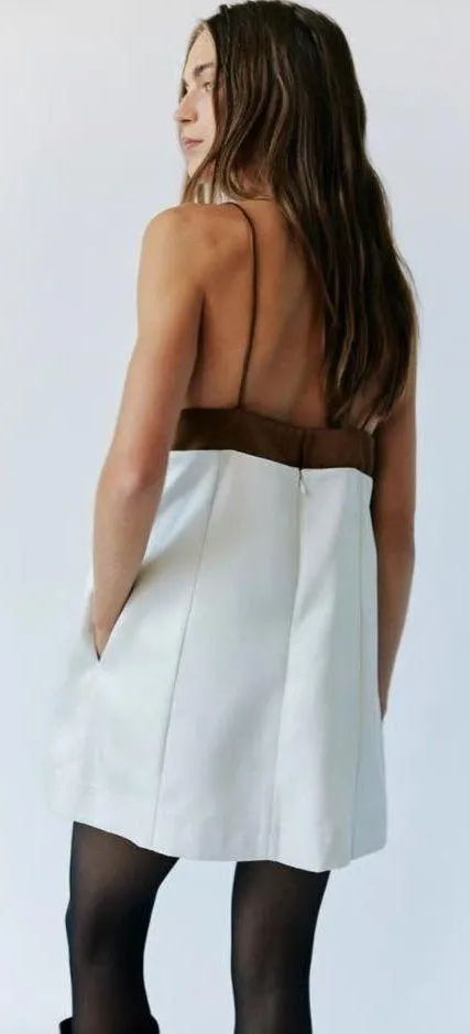 Free People x REVOLVE Verano Mini Dress in Ivory Combo - Image 3