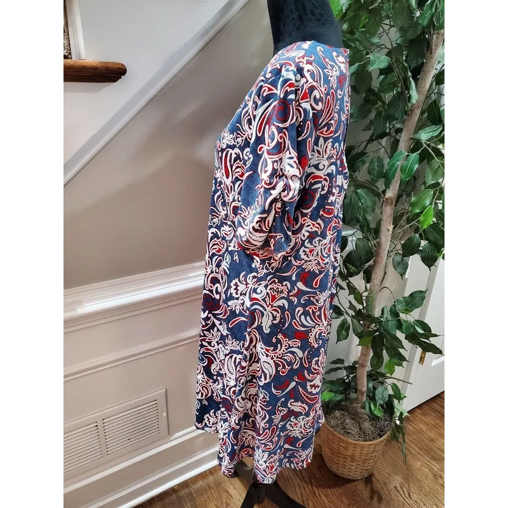 New Directions Women's Blue Polyester V - Image 6